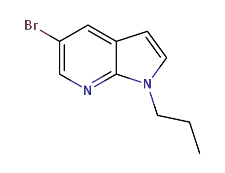 Molecular Structure of 1440956-68-2 (5-bromo-1-propyl-1H-pyrrolo[2,3-b]pyridine)