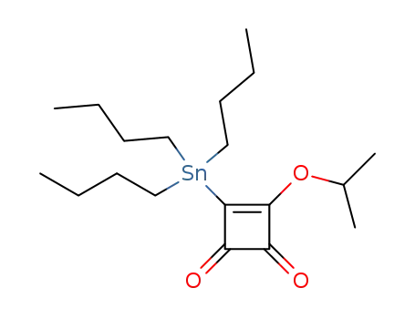 Molecular Structure of 129034-70-4 (3-Isopropoxy-4-(tributylstannyl)-1,2-cyclobutenedioneLiebeskind Reagent)