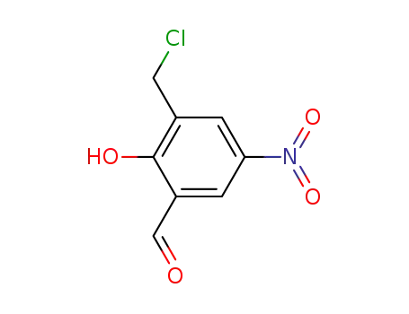 Molecular Structure of 16644-30-7 (3-CHLOROMETHYL-5-NITROSALICYLALDEHYDE)