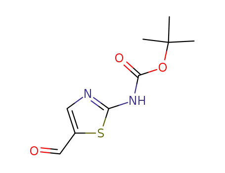 Molecular Structure of 391668-77-2 ((5-Formyl-thiazol-2-yl)-carbamic acid tert-butyl ester)