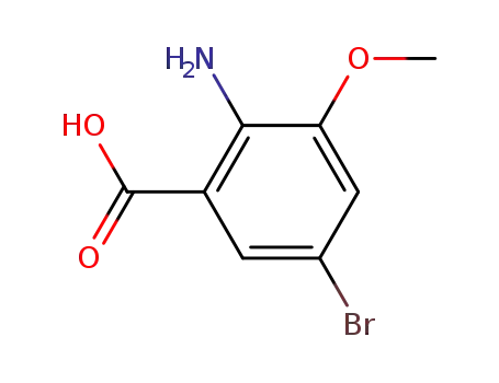 Molecular Structure of 864293-44-7 (2-AMINO-5-BROMO-3-METHOXYBENZOIC ACID)