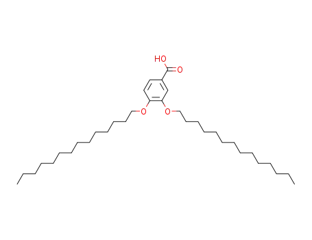 Molecular Structure of 131525-60-5 (Benzoic acid, 3,4-bis(tetradecyloxy)-)