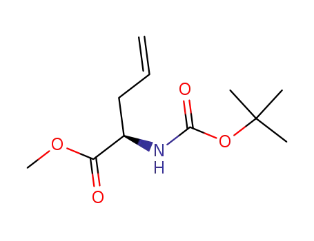 Molecular Structure of 150652-96-3 ((R)-METHYL-2-BOC-AMINO-4-PENTENOIC ACID)