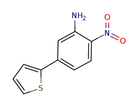 Molecular Structure of 849235-53-6 (2-Amino-4-(thien-2-yl)nitrobenzene, 2-(3-Amino-4-nitrophenyl)thiophene)