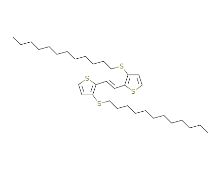 Molecular Structure of 1235883-28-9 (E-1,2-bis(3-(dodecylsulfanylthienyl-2))ethene)