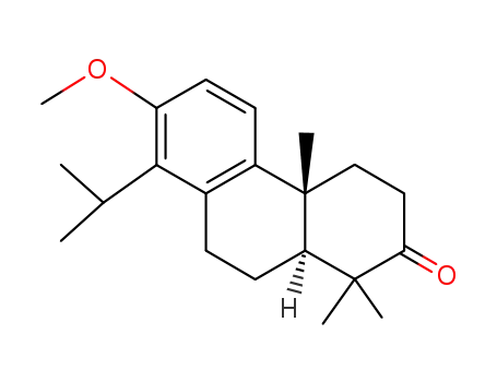 Molecular Structure of 18326-16-4 (14-Isopropyl-13-methoxypodocarpa-8,11,13-trien-3-one)
