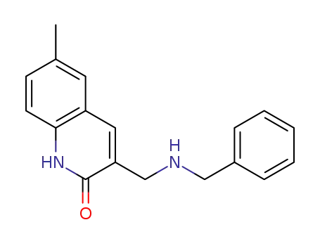 Molecular Structure of 483286-62-0 (3-(BENZYLAMINO-METHYL)-6-METHYL-1H-QUINOLIN-2-ONE)