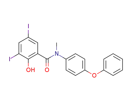 2-hydroxy-3,5-diiodo-N-methyl-N-(4-phenoxyphenyl)benzamide