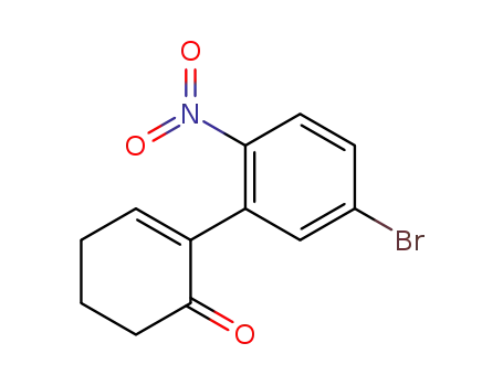Molecular Structure of 608537-27-5 (2-(5-bromo-2-nitrophenyl)-2-cyclohexen-1-one)