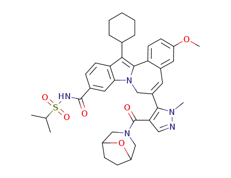 13-cyclohexyl-3-methoxy-N-[(1-methylethyl)sulfonyl]-6-[1-methyl-4-(8-oxa-3-azabicyclo[3.2.1]-oct-3-ylcarbonyl)-1H-pyrazol-5-yl]-7H-indolo[2,1-a][2]benzazepine-10-carboxamide