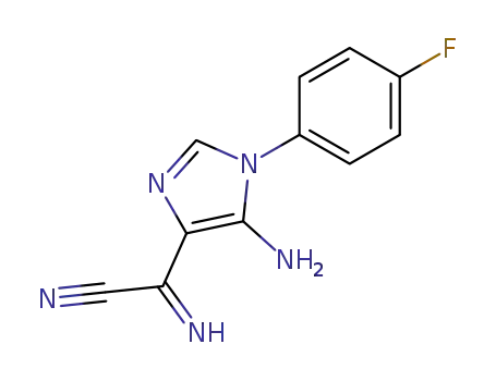 1H-Imidazole-4-acetonitrile, 5-amino-1-(4-fluorophenyl)-a-imino-