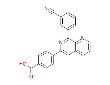 6-(4-carboxyphenyl)-8-(3-cyanophenyl)-1,7-naphthyridine