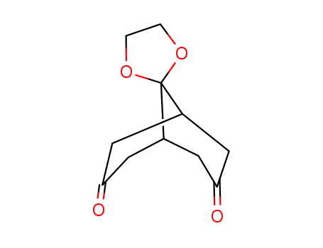 Molecular Structure of 51673-01-9 (Spiro[bicyclo[3.3.1]nonane-9,2'-[1,3]dioxolane]-3,7-dione)
