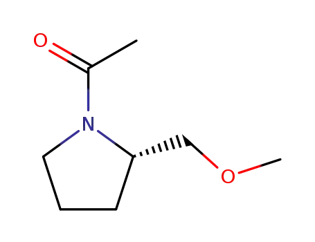 Molecular Structure of 81390-99-0 (Pyrrolidine, 1-acetyl-2-(methoxymethyl)-, (2S)- (9CI))