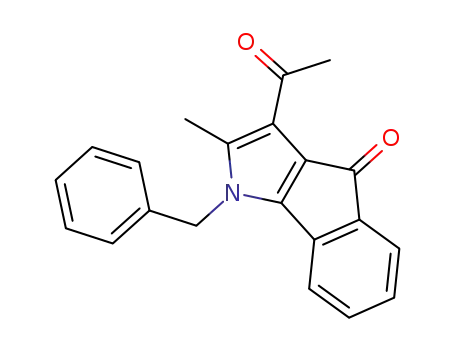 Indeno[1,2-b]pyrrol-4(1H)-one, 3-acetyl-2-methyl-1-(phenylmethyl)-