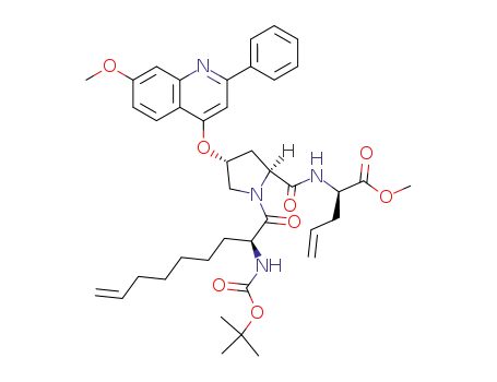 (R)-2-{[(2S,4R)-1-((S)-2-tert-Butoxycarbonylamino-non-8-enoyl)-4-(7-methoxy-2-phenyl-quinolin-4-yloxy)-pyrrolidine-2-carbonyl]-amino}-pent-4-enoic acid methyl ester