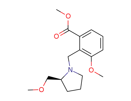 Benzoic acid, 3-methoxy-2-[[2-(methoxymethyl)-1-pyrrolidinyl]methyl]-,
methyl ester, (S)-