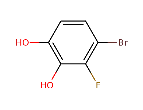 Molecular Structure of 150190-99-1 (1,2-Benzenediol, 4-bromo-3-fluoro- (9CI))