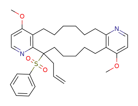 Molecular Structure of 211758-95-1 (7-Allyl-7-benzenesulfonyl-12,24-dimethoxy-9,21-diaza-tricyclo[18.4.0.0<sup>8,13</sup>]tetracosa-1<sup>(20)</sup>,8<sup>(13)</sup>,9,11,21,23-hexaene)