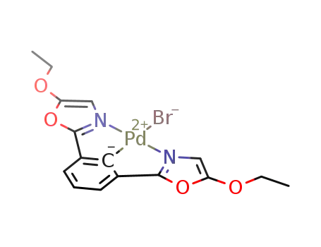 Molecular Structure of 1005338-55-5 ([PdBr(C<sub>6</sub>H<sub>3</sub>(C<sub>3</sub>NOH(OC<sub>2</sub>H<sub>5</sub>))2)])