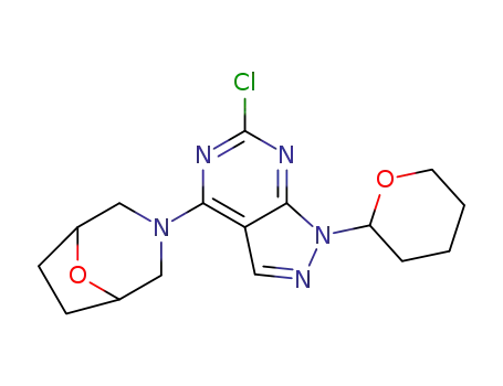 6-chloro-4-(8-oxa-3-azabicyclo[3.2.1]oct-3-yl)-1-(tetrahydro-2H-pyran-2-yl)-1H-pyrazolo[3,4-d]pyrimidine