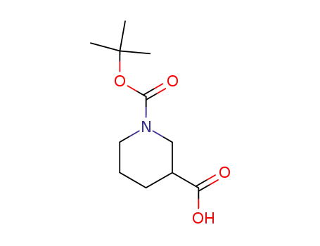 Molecular Structure of 84358-12-3 (1-Boc-3-piperidinecarboxylic acid)