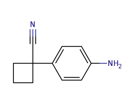 Molecular Structure of 811803-25-5 (1-(4-Aminophenyl)cyclobutanecarbonitrile)