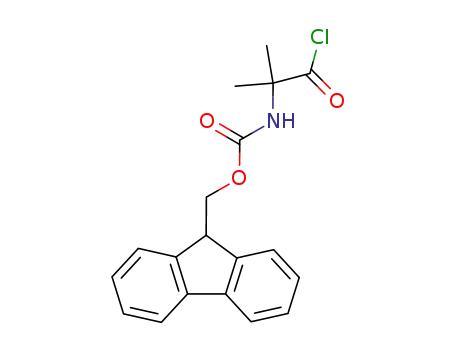 Molecular Structure of 186096-81-1 (Carbamic acid, (2-chloro-1,1-dimethyl-2-oxoethyl)-,
9H-fluoren-9-ylmethyl ester)