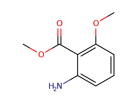 Molecular Structure of 54166-96-0 (2-Amino-6-methoxy-benzoic acid methyl ester)
