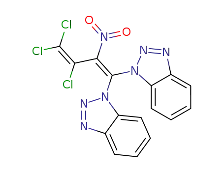 Molecular Structure of 153759-82-1 (1,1'-(3,4,4-trichloro-2-nitrobuta-1,3-diene-1,1-diyl)bis(1H-benzo[d][1,2,3]triazole))