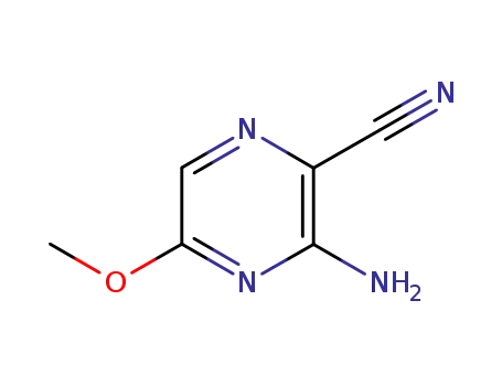 Molecular Structure of 135291-84-8 (Pyrazinecarbonitrile, 3-amino-5-methoxy- (9CI))