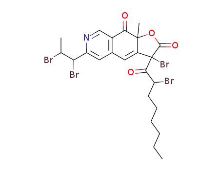 3-bromo-3-(2-bromo-octanoyl)-6-(1,2-dibromo-propyl)-9a-methyl-3<i>H</i>,9a<i>H</i>-furo[3,2-<i>g</i>]isoquinoline-2,9-dione
