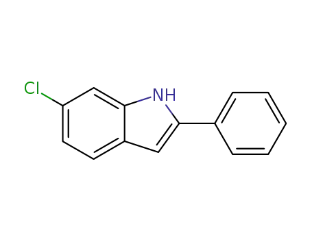 Molecular Structure of 57039-63-1 (1H-Indole, 6-chloro-2-phenyl-)
