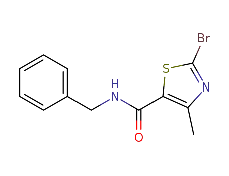 Molecular Structure of 959709-11-6 (2-bromo-4-methyl-thiazole-5-carboxylic acid benzylamide)