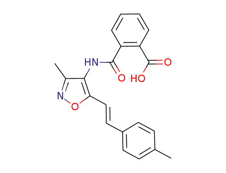 2-[({3-methyl-5-[(E)-2-(4-methylphenyl)-1-ethenyl]-4-isoxazolyl}amino)carbonyl]benzoic acid