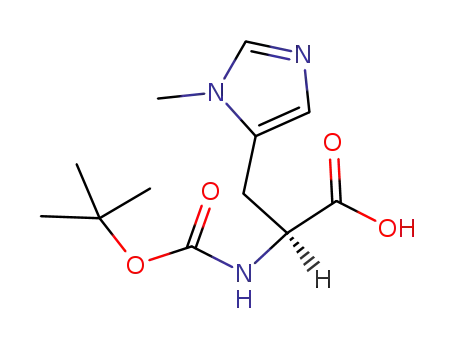 Molecular Structure of 61070-22-2 (N-[(tert-Butoxy)carbonyl]-3-methyl-L-histidine)
