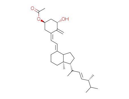 Molecular Structure of 73809-45-7 (5,6-cis-1α-Hydroxyvitamin D<sub>2</sub> 3-acetate)