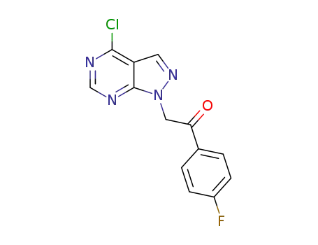 2-(4-chloro-1H-pyrazolo[3,4-d]pyrimidin-1-yl)-1-(4-fluorophenyl)ethanone