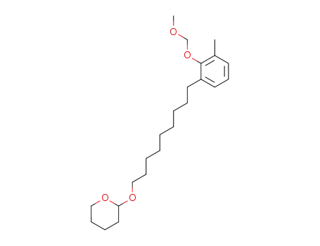 9-<2'-(Methoxymethoxy)-3'-methylphenyl>-1-<(RS)-2-tetrahydropyranyloxy>nonan