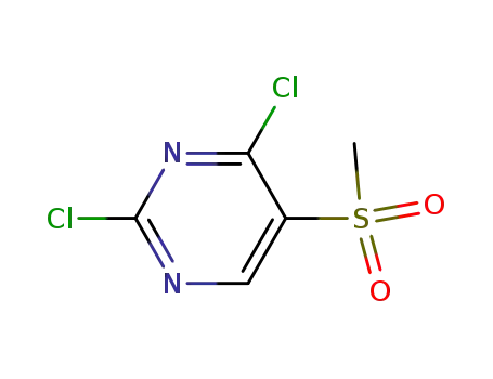 Molecular Structure of 514842-56-9 (2,4-Dichloro-5-(methylsulfonyl)pyrimidine)