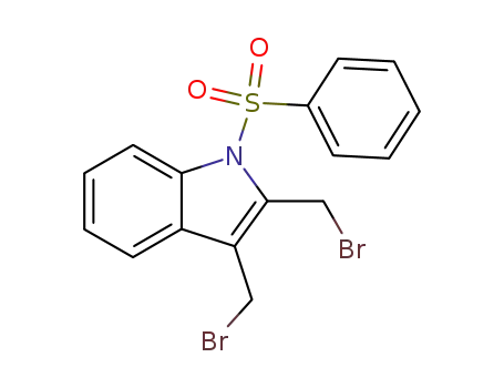 Molecular Structure of 168326-89-4 (1H-Indole, 2,3-bis(bromomethyl)-1-(phenylsulfonyl)-)