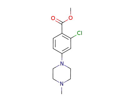 Molecular Structure of 1059705-62-2 (2-chloro-4-(4-methylpiperazin-1-yl)benzoic acid methyl ester)