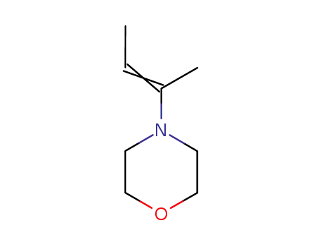 Molecular Structure of 13809-02-4 (Morpholine, 4-(1-methyl-1-propenyl)-)