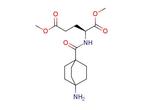 Molecular Structure of 444344-93-8 (N-(4-aminobicyclo[2.2.2]octane-1-carbonyl)-L-glutamic acid dimethyl ester)