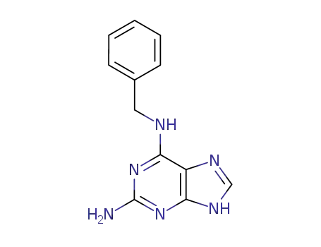 Molecular Structure of 4014-90-8 (2-amino-6-benzylaminopurine)