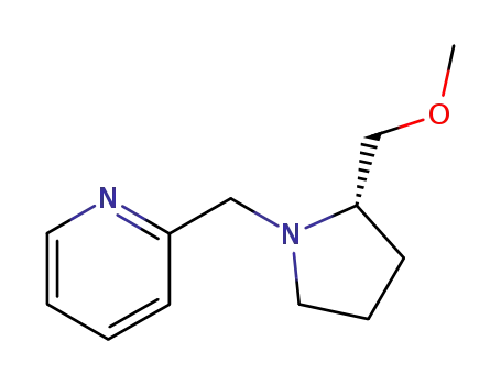 Molecular Structure of 132902-39-7 (2-<N-(2S)-2-(methoxymethylpyrrolidinyl)methyl>pyridine)