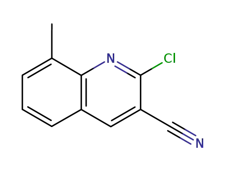 Molecular Structure of 136812-21-0 (2-CHLORO-8-METHYLQUINOLINE-3-CARBONITRILE)