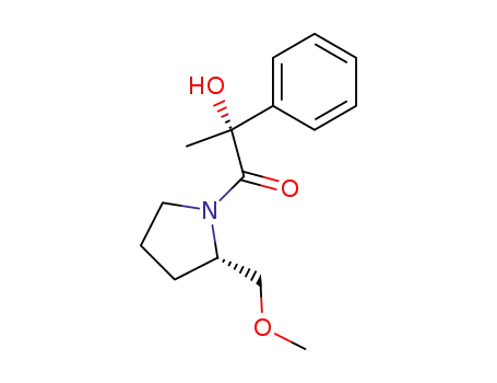Molecular Structure of 78805-21-7 ((S)-<N-(R)-2-hydroxy-2-phenylpropionyl>-2-(methoxymethyl)pyrrolidine)