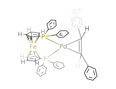 Pd{1,1'-bis(diphenylphosphino)ferrocene}(η2-CH3OC6H4CH=CHPh)