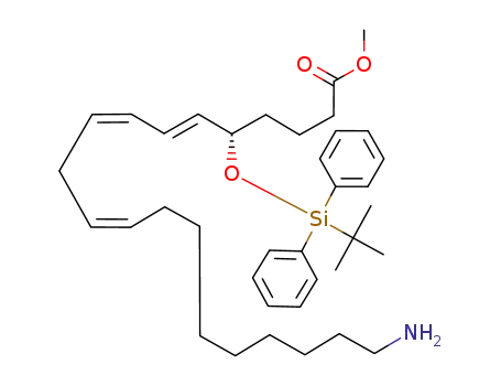 (6E,8Z,11Z)-(S)-20-Amino-5-(tert-butyl-diphenyl-silanyloxy)-icosa-6,8,11-trienoic acid methyl ester